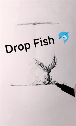 Drawing Drop Water Fish Animation 🐬