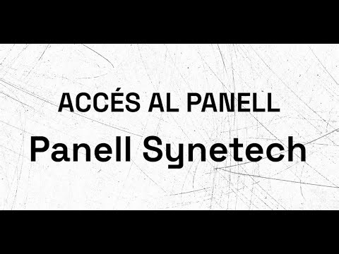 Accés al panell Synetech