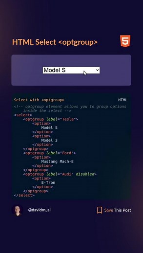 Using the Tag in HTML: Grouping Options for Dropdown Select