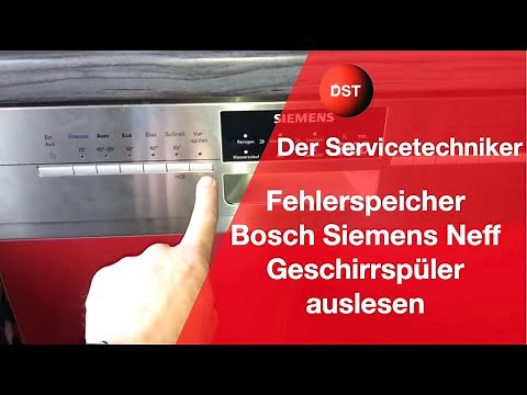 Read error codes on Siemens, Bosch, Neff dishwashers