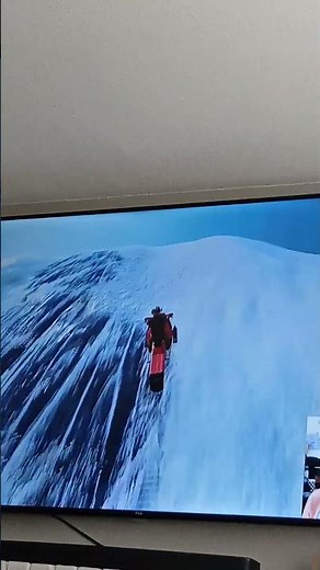 Hudson's playground gaming snowmobile falls off cliff