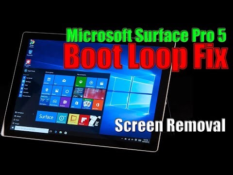 Microsoft Surface Pro 5 - BOOT LOOP FIX or Windows logo on and off and Screen Removal - Part (1)