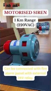 Bishtech Motorised Siren | 1 KM Range | 220VAC Fire Alarm Siren | High Sound Alert System