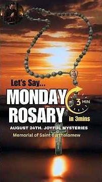 Monday Rosary Today ✝️ Joyful Mysteries of the Rosary ❤️✝️ August 24, 2026 | FAST ROSARY #catholic