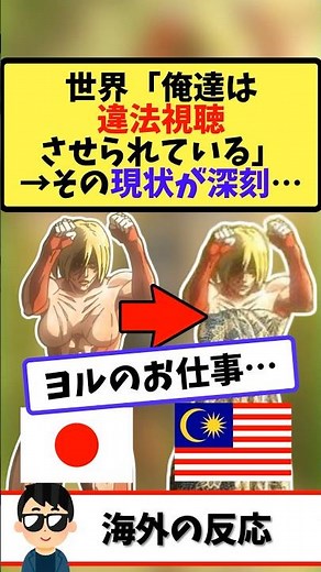 Overseas: "We have no choice but to illegally watch anime..." The issue of severe political corre...