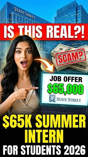 😍 Best Paid Finance Summer Internship 2026 | State Street Internship (Freshers MUST Watch!) #intern