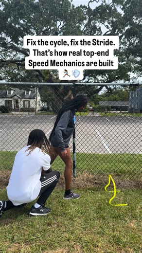 When your heel recovers late, your stride opens too long, your rhythm breaks, and you lose time in the air. But when your heel recovers fast and cycles under the hips, your stride resets quicker — keeping you in rhythm and allowing you to maintain max velocity longer 🥇 #sprinttraining #godsplan #run #speedtraining #sprint #risenathlete #fypシ #trackandfield #training #speed #coach | Risen Athlete