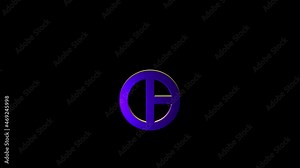 Alchemical Symbol For Vitriol Icon Animation. Purple text with alpha channel. Esoteric Alchemy symbology