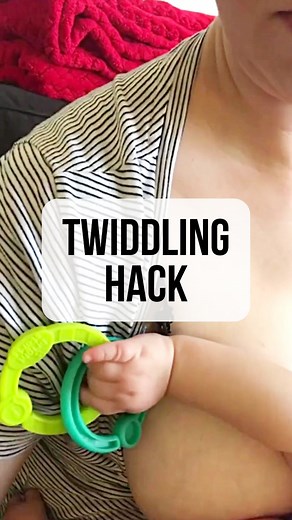 BREASTFEEDING SUPPORT on Instagram: "What is twiddling, you ask? Twiddling is when a baby or toddler reaches over to the opposite nipple that they’re feeding on and they twist, pull and maybe pinch the nipple to their heart’s content while you are slowly pushed to the brink of insanity. Let us know if this hack works for you! #twiddling #breastfeeding #breastfeedingmama #breastfeedingmom #breastfeedingtips #nursingmom #legendairymilk"