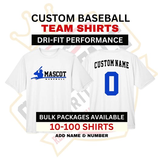 Custom Baseball Dri-fit Performance Team Shirts - Etsy
