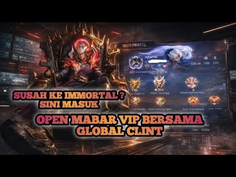 LIVE OPEN MABAR MOBILE LEGENDS GRATIS / VIP MENGEJAR GLOBAL CLINT #FYP #SHORT #MOBILELEGENDS #mlbb