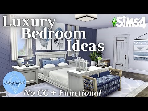 6 Luxury Bedroom Ideas | No CC Furniture | Stop Motion Tutorial | The Sims 4 | Simsational Builds