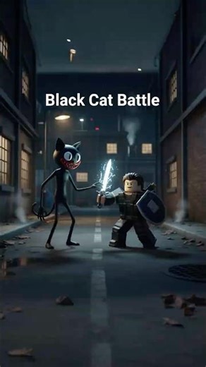 Black cat from sirena head | #roblox #blackcat