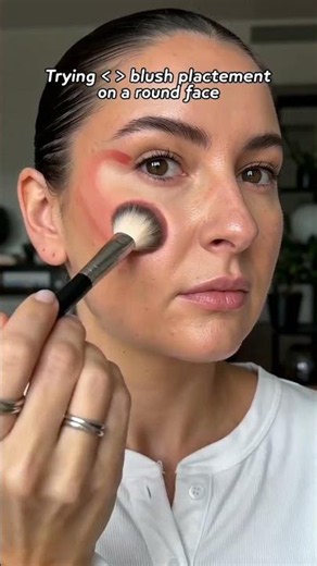 This trick makes applying blush on round faces so much easier