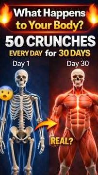 I Did 50 Crunches Every Day for 30 Days (Real Results) #fitness #plank #transformation #workout