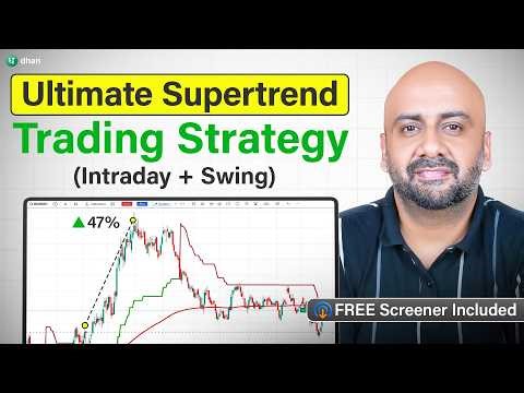 Supertrend Strategy That Works for Intraday & Swing + FREE Screener | Dhan