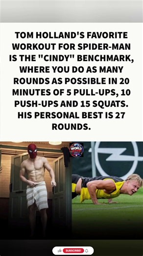 Tom Holland's Spider-Man Workout💪🕷️#TomHolland #SpiderMan#CrossFit #Fitness #Workout #Marvel#Viral