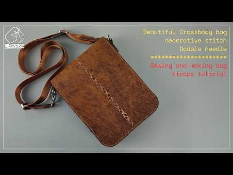 Making a leather crossbody bag | DIY Best Leather Messenger bag techniques | PDF Pattern | Tutorial