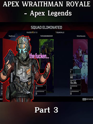 APEX WRAITHMAN ROYALE - Apex Legends-Part 3#game #videogames #funnyvideo #reviews #therussianbadger #fyp #foryoupage