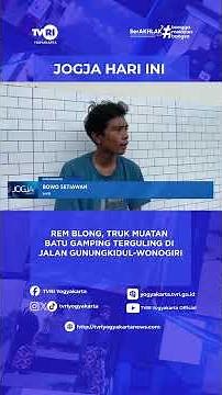 BRAKE FAILURE DRIVES A LIMESTONE-LOADED TRUCK OVERTURNS ON THE GUNUNGKIDUL-WONOGIRI ROAD