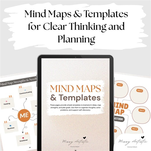 Digital Mind Map Templates | Brainstorm, Plan and Organise Ideas - Etsy