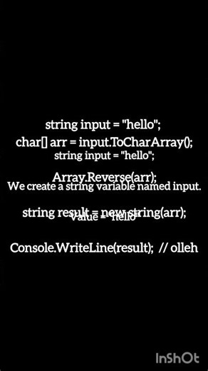 String reversed program #dotnet #itcompanies #interviewquestions #codinglife #developer