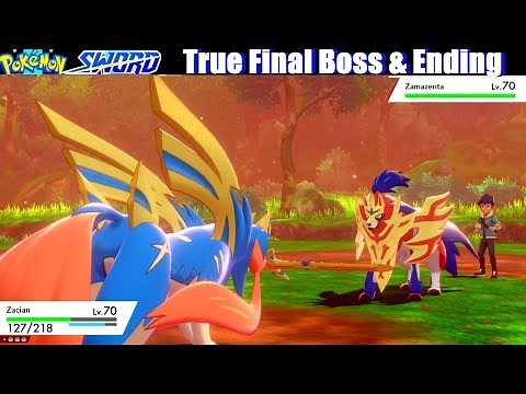 Zacian vs Zamazenta Final Boss & Ending - Pokemon Sword & Shield