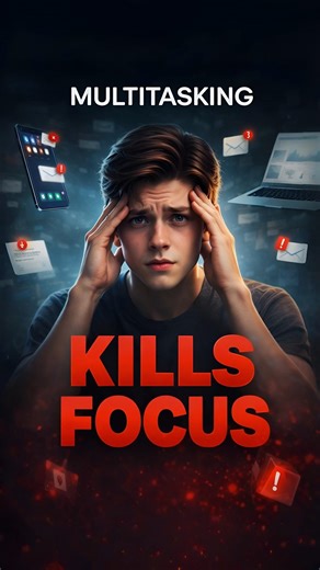 15/60 Multitasking is ruining your brain 😳 | #selfimprovement #deepwork #focus #viralshorts