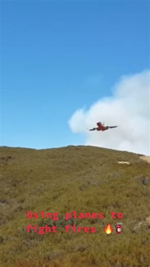 Planes like this DC-10-30 are a common and important tool for fighting wildfires. If you live in the Western US you may have seem them before. When a wildfire is raging and conditions allow, tankers like this (or helicopters, or even drones) drop substances to help put out or contain the spread. Sometimes it’s water, but a lot of the time it’s a mix of chemicals as seen here. The chemical mixture makes it very difficult for anything it’s covering to ignite, which is why you will often see it dro