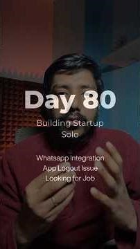 Day 80 - Looking for job and startup will be second priority. | (Solo)