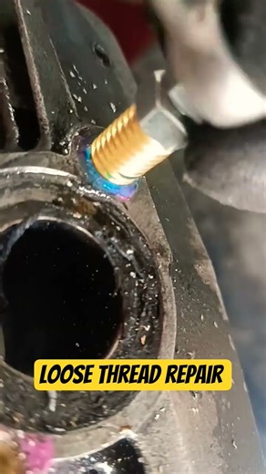 Loose Thread Repair #loosethread #loose #thread #threading #motorcyclerepair #mechanic #viral #short