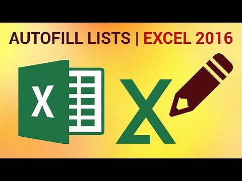 How to Create Custom Autofill Lists in Excel 2016 - Autocomplete Lists