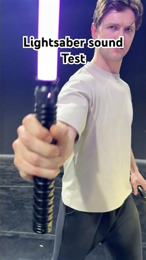 Lightsaber sound effects test #fyp #starwars #lightsaber #funny #starwarsfan