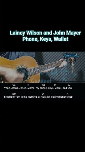 Lainey Wilson and John Mayer - Phone, Keys, Wallet Guitar Chords Lyrics #shorts