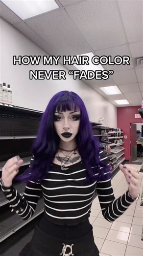 picking a long lasting color is also key #purplehair #hairdye #hairdyetips #sallybeautyassociate #sallybeauty