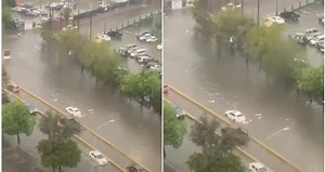 SENTRI lane flooded by rain; authorities recommend not going out
