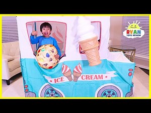 Ryan Pretend Play with Ice Cream Truck Food Toys!