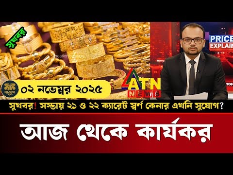 সুখবর! কমেছে সোনার দাম | আজকের সোনার দাম কত বাংলাদেশ ২০২৫? gold price in bangladesh today | reduce