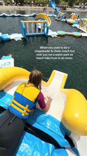 Lear how to Front flip off an inflatable water slide! #waterpark #nz