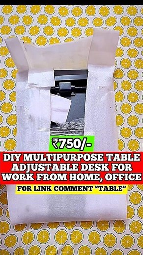 ⭐️DIY Multipurpose Adjustable Table📦 WFH Laptop Desk👩‍💻Amazon🛒₹750/- 💵#diy #unboxing #furniture