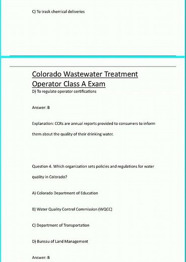 Colorado Wastewater Treatment Operator Class A Exam video