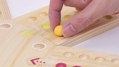 WodGod Original Marble Board Game Set, Portable Wooden Tabletop Game with 30 Marbles and 7 Dice for Family Party Nights (2-6 Players)