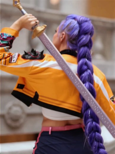 Gotta love hair physics 😌💜 𖤓 @Netflix @KPop Demon Hunters Netflix ⋅⋅•⋅⊰༻•⋅𖤓⋅•༺⊱⋅•⋅⋅ 𖤓 Find me on @passes.com for bts, photos and more! ✨️💜🗡 ⋅⋅•⋅⊰༻•⋅𖤓⋅•༺⊱⋅•⋅⋅ #rumicosplay #kpopdemonhunterscosplay #kdh #heelsnailsblademascara #napalmera