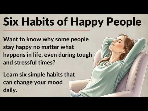 Six Habits of Happy People || How to Change Your Life Today || Motivational Video || Graded Reader