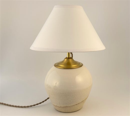 Handcrafted Ceramic Table Lamp With Brass Hardware | Timeless Modern Farmhouse Style - Etsy