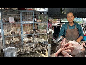 How To Cut Whole Chicken | Chicken Cutting Skills | Fast Chicken Cutting Imran chicken village ilfe