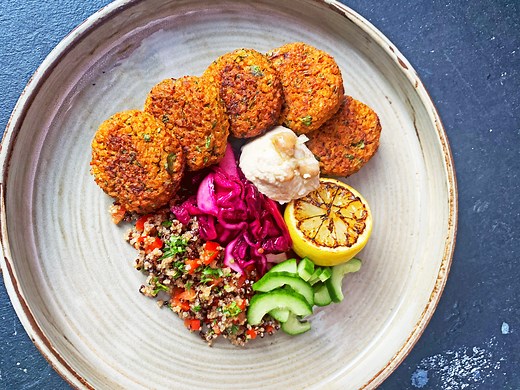 Sweet potato falafels are a tasty twist on traditional falafels