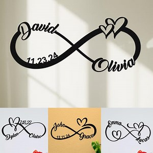Personalized Metal Infinity Sign, Custom Infinity Couples Name Sign, Wedding Date Sign, Engagement Sign, Anniversary Gift, Wedding Decor - Etsy