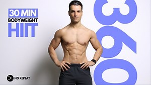 【DPT FITNESS】30分钟「身体自重」全身燃脂HIIT高心率间歇有氧运动｜复合动作｜有氧运动➕肌耐力训练｜无重复动作_哔哩哔哩_bilibili