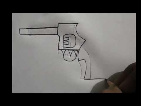 How to draw Pistol gun drawing #tutorial#gleam